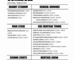 Strathmore Stampede Saturday Events