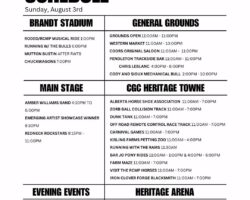 Strathmore Stampede Sunday Events