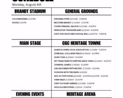 Strathmore Stampede Monday Events