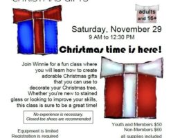 Wheatland Society of Arts “Stained Glass Christmas Gifts” 16+