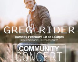 Community Concert Music Series: Greg Rider
