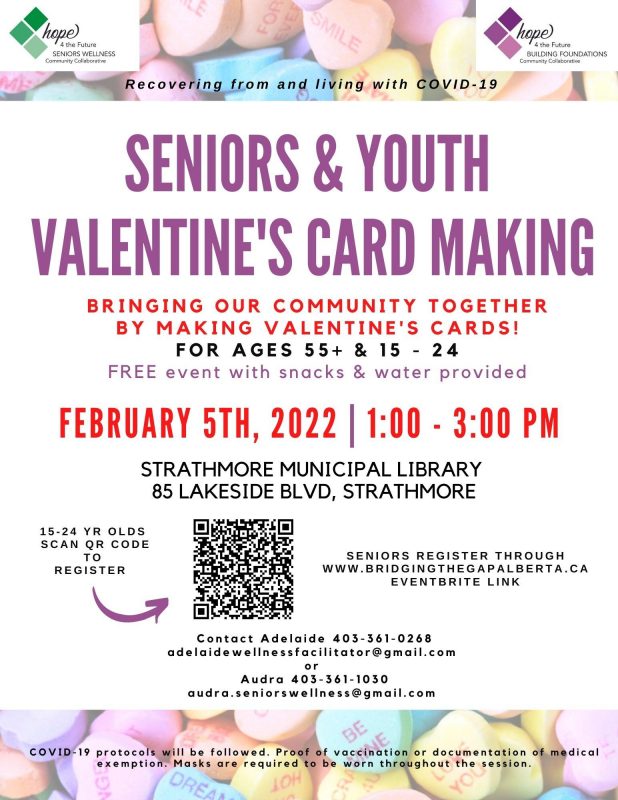 Seniors Youth Valentines Card Making Poster