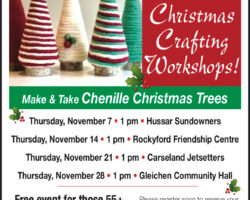 Christmas Crafting Workshop “Make & Take” Chenille Christmas Trees Hussar 55+