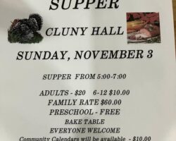 Cluny ANNUAL TURKEY & HAM SUPPER